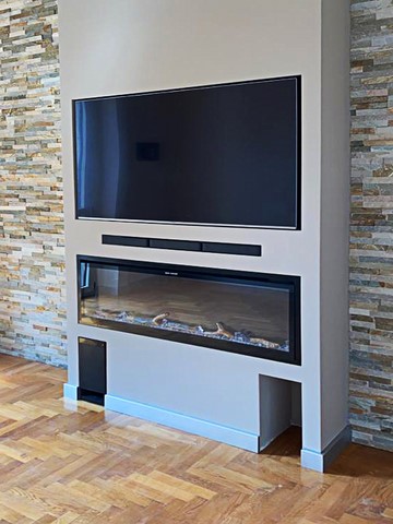 struttura in cartongesso per caminetto