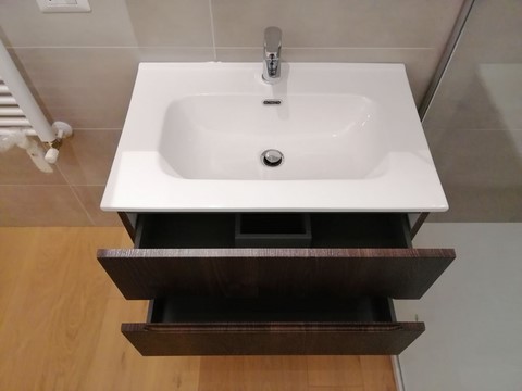 mobile lavabo sospeso a cassetti
